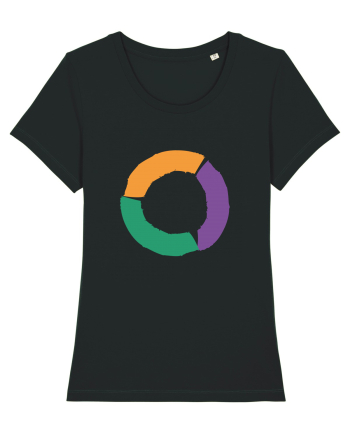 Color Wheel - orange&violet&green Black