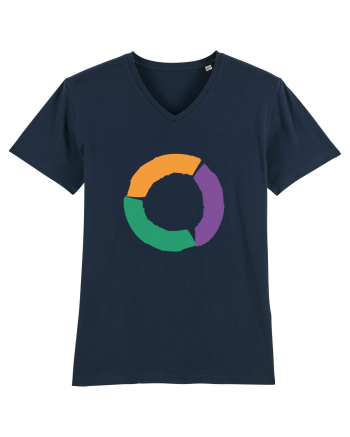Color Wheel - orange&violet&green French Navy
