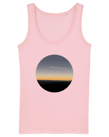 Photo Illustration - airplane in the sunset Cotton Pink