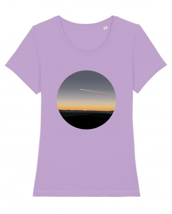 Photo Illustration - airplane in the sunset Lavender Dawn