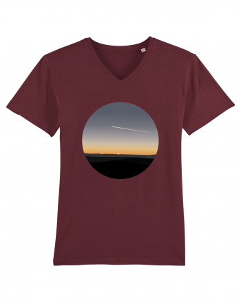 Photo Illustration - airplane in the sunset Burgundy