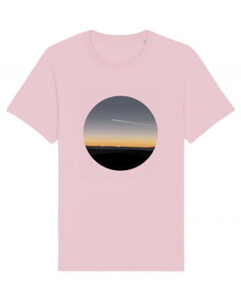 Photo Illustration - airplane in the sunset Cotton Pink