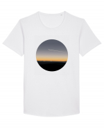 Photo Illustration - airplane in the sunset Tricou mânecă scurtă guler larg Bărbat Skater