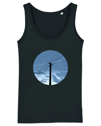 Photo Illustration - black electricity pole Black