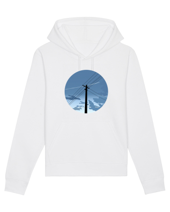 Photo Illustration - black electricity pole White