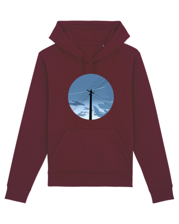 Photo Illustration - black electricity pole Burgundy
