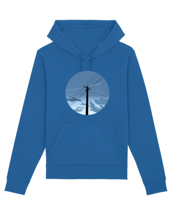 Photo Illustration - black electricity pole Royal Blue