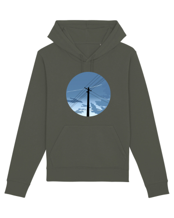Photo Illustration - black electricity pole Khaki