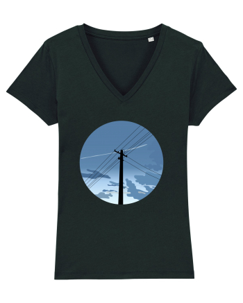 Photo Illustration - black electricity pole Black