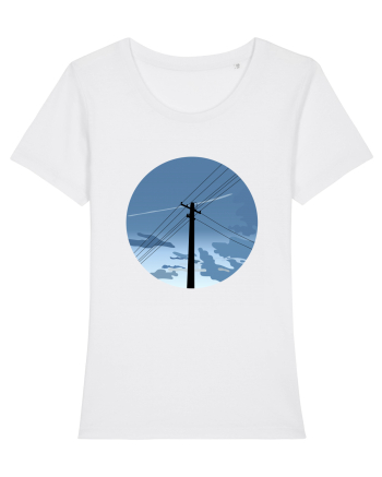 Photo Illustration - black electricity pole White