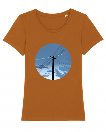 Photo Illustration - black electricity pole Roasted Orange