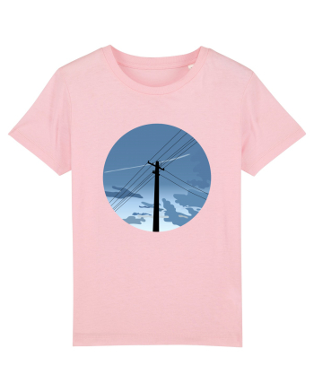 Photo Illustration - black electricity pole Cotton Pink