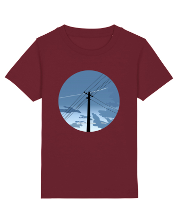 Photo Illustration - black electricity pole Burgundy