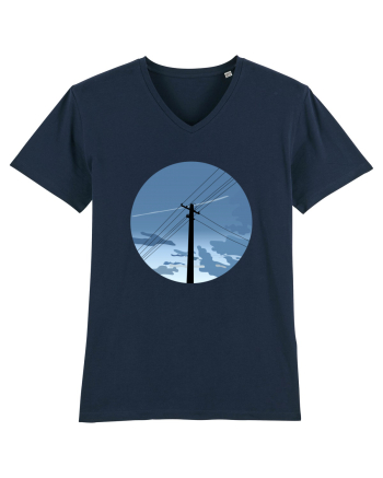 Photo Illustration - black electricity pole French Navy