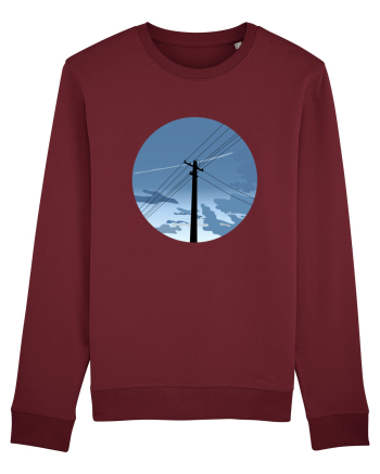 Photo Illustration - black electricity pole Burgundy