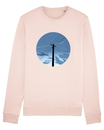 Photo Illustration - black electricity pole Candy Pink