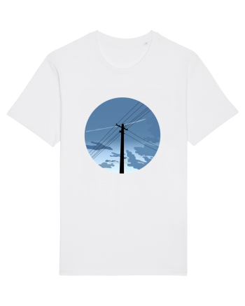 Photo Illustration - black electricity pole White