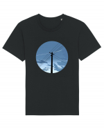 Photo Illustration - black electricity pole Tricou mânecă scurtă Unisex Rocker