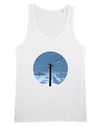 Photo Illustration - black electricity pole White