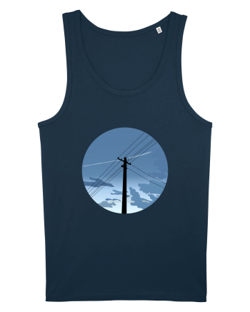 Photo Illustration - black electricity pole Navy