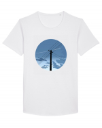 Photo Illustration - black electricity pole Tricou mânecă scurtă guler larg Bărbat Skater