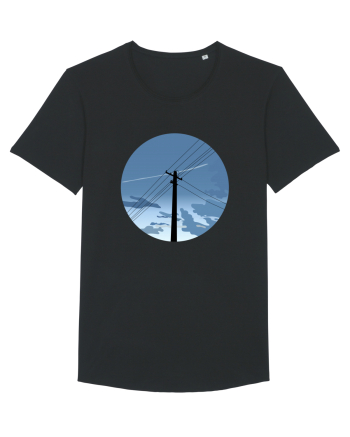 Photo Illustration - black electricity pole Black