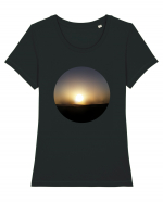 Photo Illustration - sunset haze Tricou mânecă scurtă guler larg fitted Damă Expresser