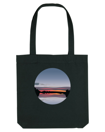Photo Illustration - reflected sunset Black