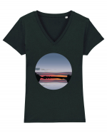 Photo Illustration - reflected sunset Tricou mânecă scurtă guler V Damă Evoker