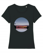 Photo Illustration - reflected sunset Tricou mânecă scurtă guler larg fitted Damă Expresser