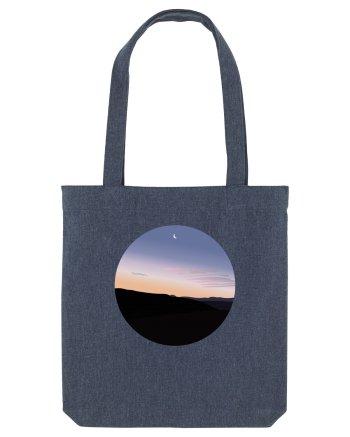 Photo Illustration - moon sunrise Midnight Blue