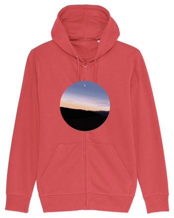 Photo Illustration - moon sunrise Carmine Red