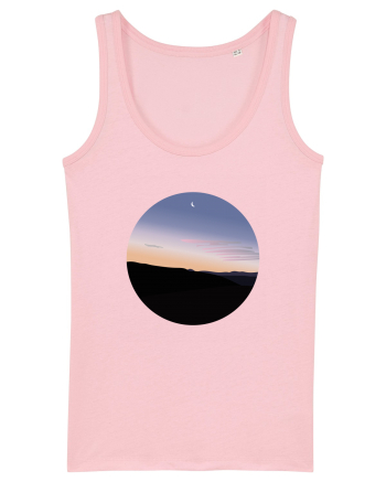 Photo Illustration - moon sunrise Cotton Pink