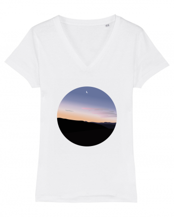 Photo Illustration - moon sunrise White