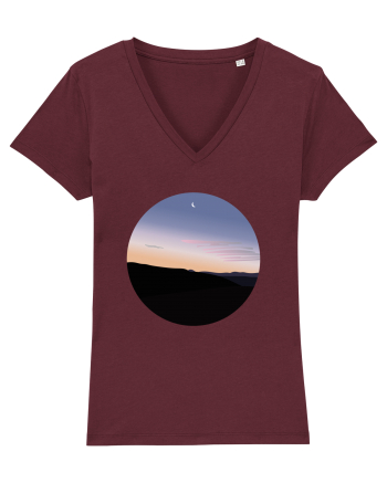 Photo Illustration - moon sunrise Burgundy