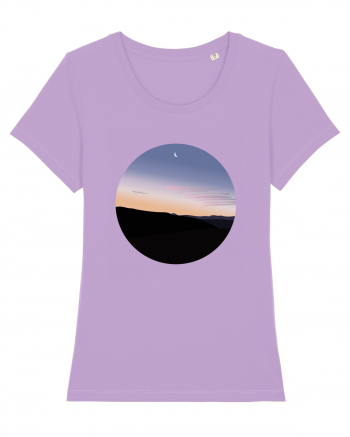 Photo Illustration - moon sunrise Lavender Dawn