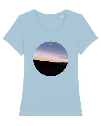 Photo Illustration - moon sunrise Sky Blue