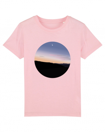 Photo Illustration - moon sunrise Cotton Pink