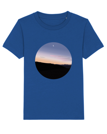 Photo Illustration - moon sunrise Majorelle Blue