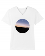 Photo Illustration - moon sunrise Tricou mânecă scurtă guler V Bărbat Presenter