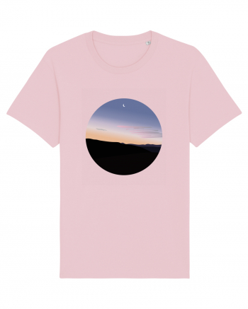 Photo Illustration - moon sunrise Cotton Pink