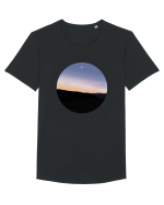 Photo Illustration - moon sunrise Tricou mânecă scurtă guler larg Bărbat Skater