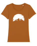 Creste de Munți Tricou mânecă scurtă guler larg fitted Damă Expresser