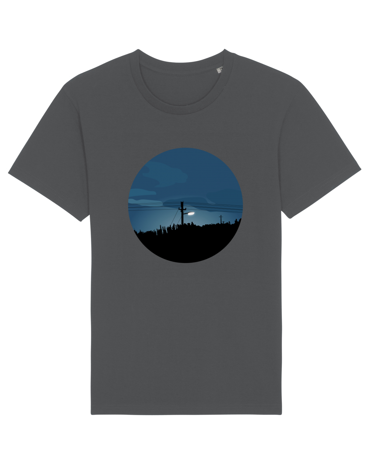 Tricou mânecă scurtă Unisex Rocker Anthracite