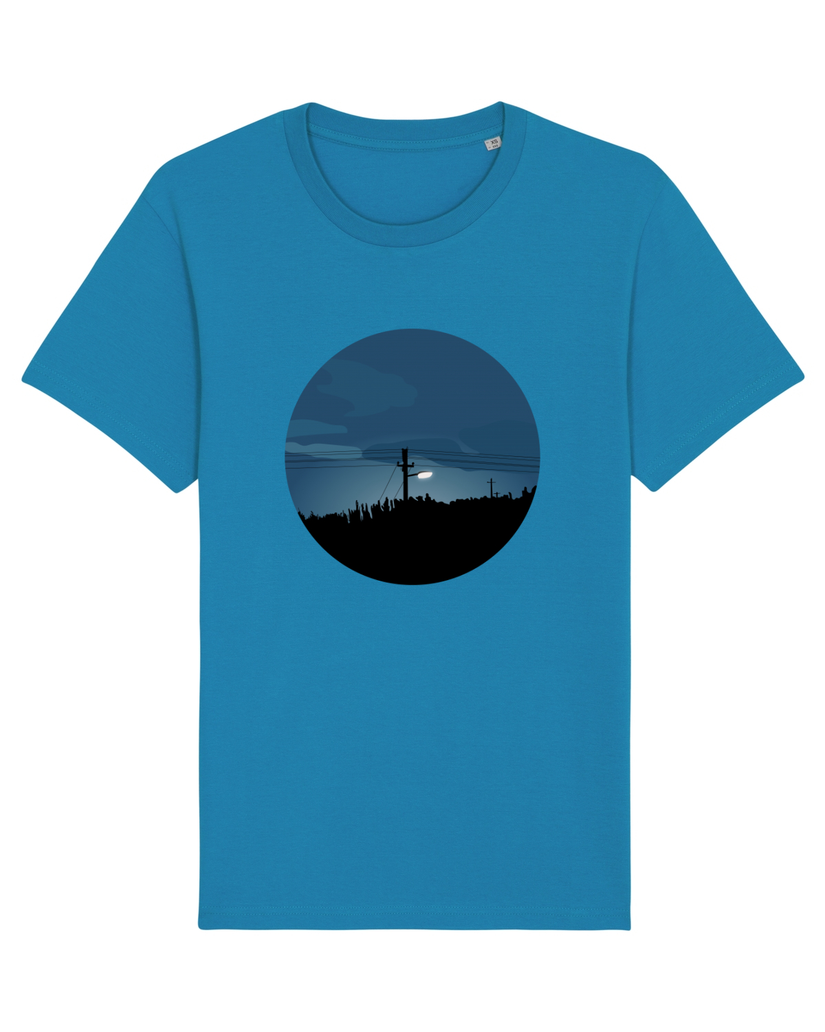 Tricou mânecă scurtă Unisex Rocker Azur