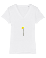 Photo Illustration - yellow flower Tricou mânecă scurtă guler V Damă Evoker