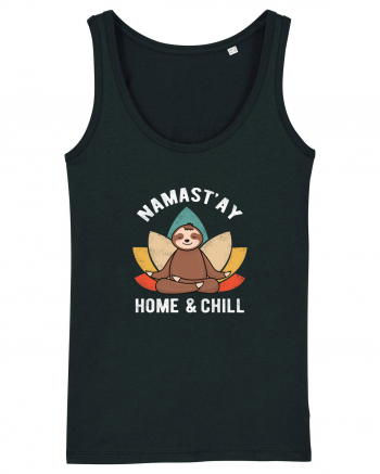 NAMASTAY Home and Chill Sloth Black
