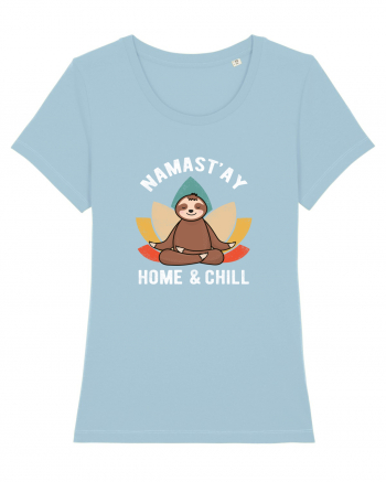 NAMASTAY Home and Chill Sloth Sky Blue