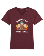 NAMASTAY Home and Chill Sloth Tricou mânecă scurtă guler V Bărbat Presenter