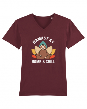 NAMASTAY Home and Chill Sloth Burgundy